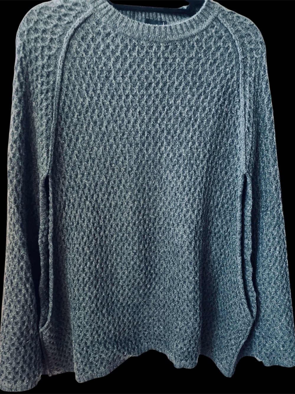 Barney’s Textured Cashmere Cape in Slate Gray